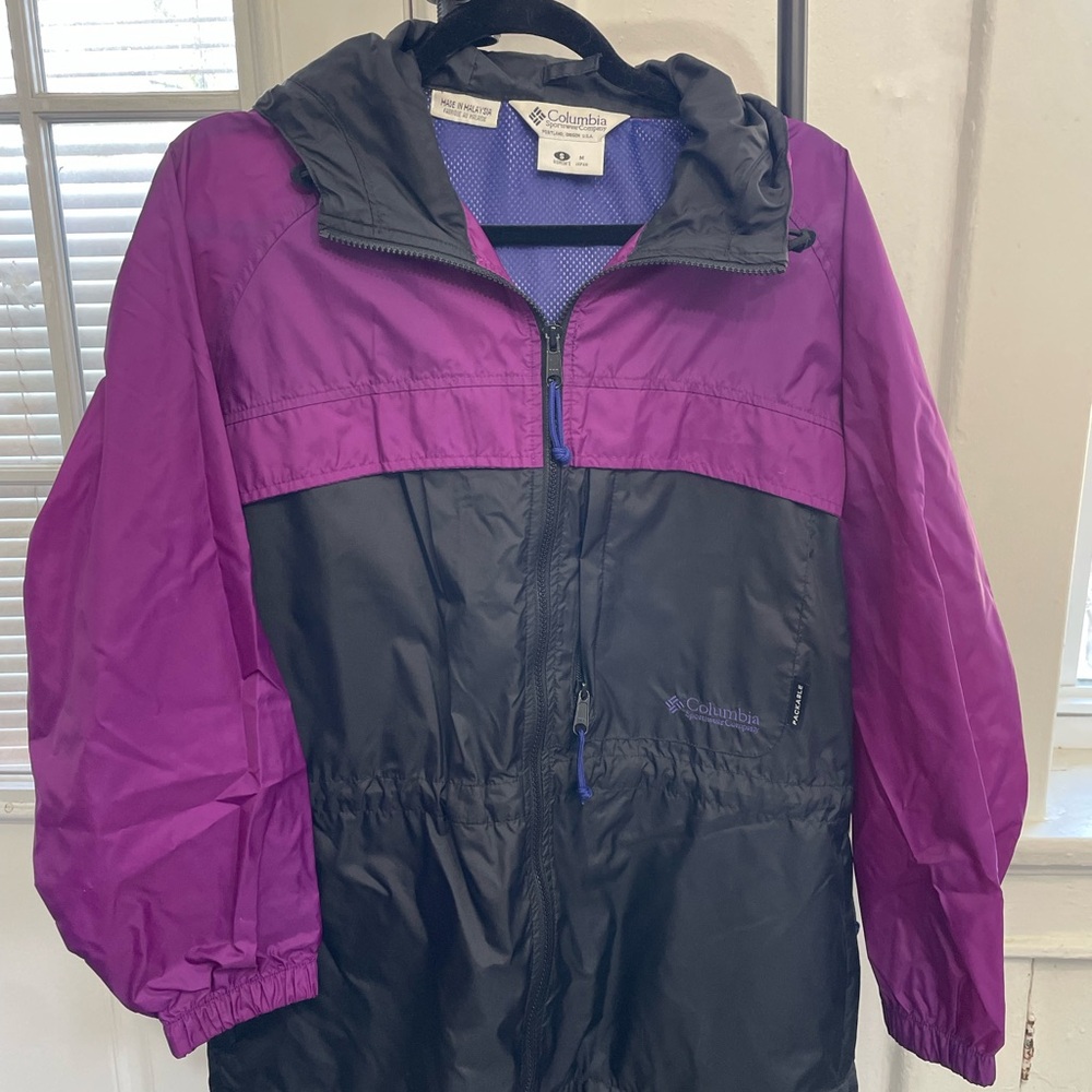 Columbia Women’s Two-Tone Purple and Black Jacket (Size S)